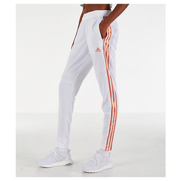 NWT ADIDAS Women Metallic CLIMACOOL Tiro 19 Active Training Pants in White Nude - Picture 3 of 10